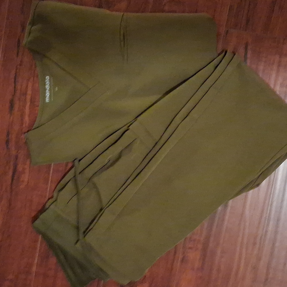 Womens Mandala Slim Leg Pant and One  Pocket Top Set
